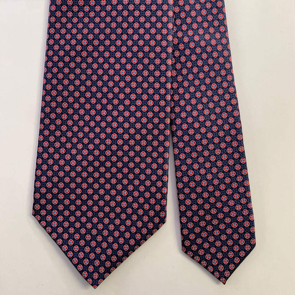 DOLCEPUNTA Navy Red Floral Silk Tie